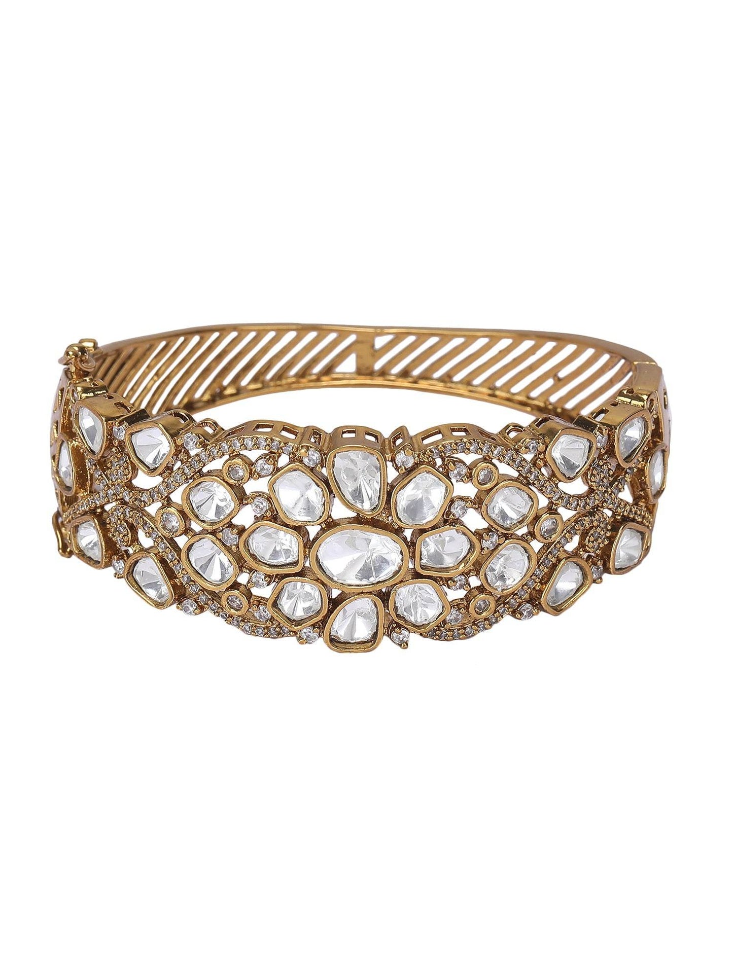 Luxury Moissanite Gold-Tone Bracelet - Auraa Trends