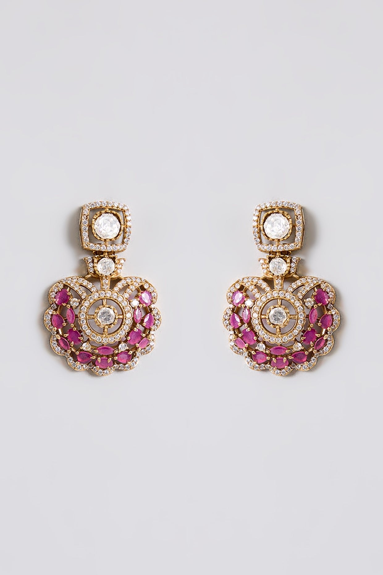 Majestic Plum Stone Kundan Bridal Necklace Set - Auraa Trends - Choker - Majestic Plum Stone Kundan Bridal Necklace Set