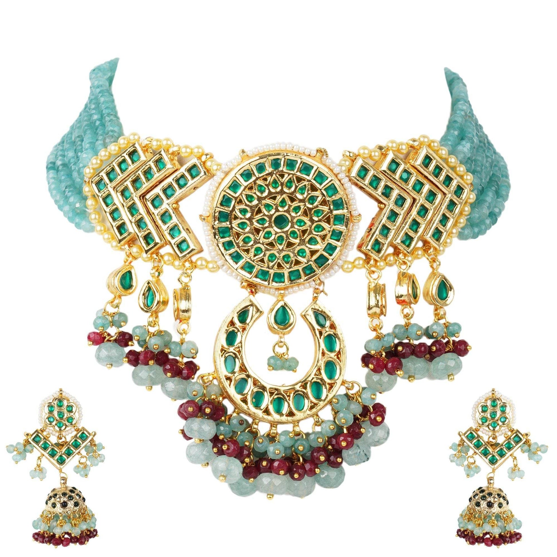 Mesmerizing Kundan Necklace Set - Auraa Trends