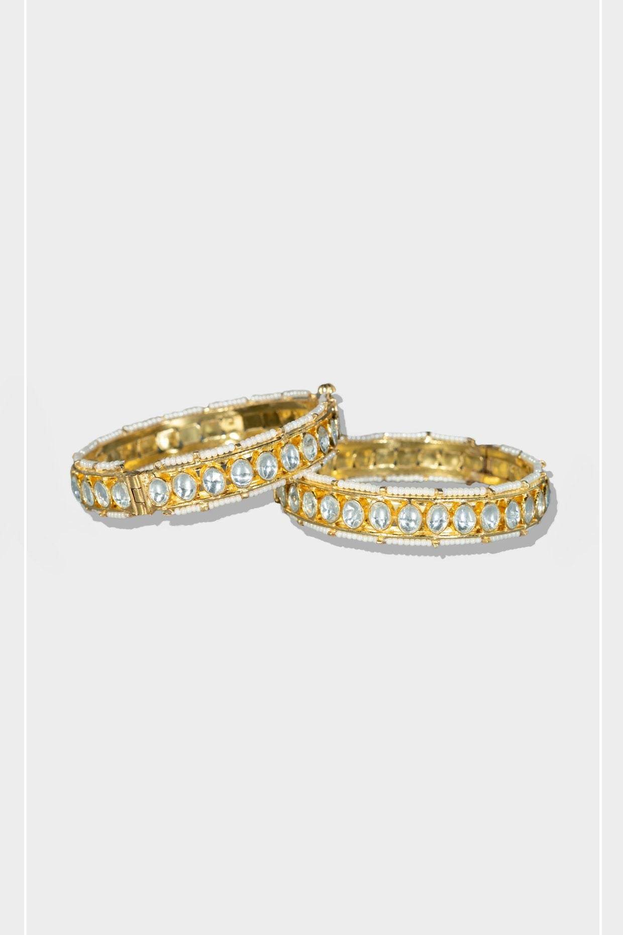 Moissanite Gold-Tone Bracelet Set For Women - Auraa Trends