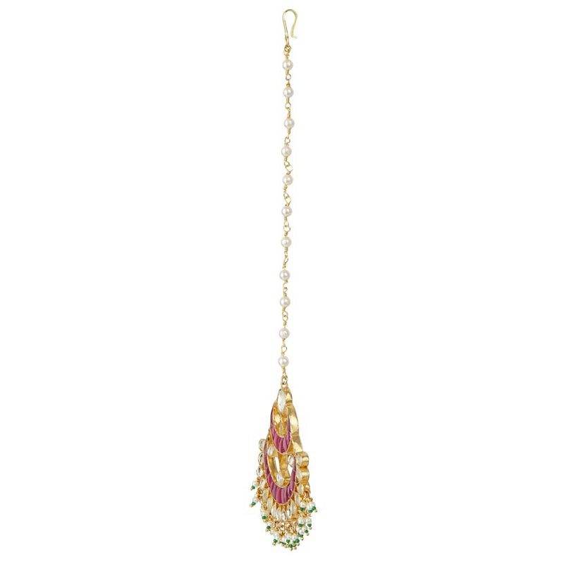 Moissanite Kundan Maangtikka - Auraa Trends