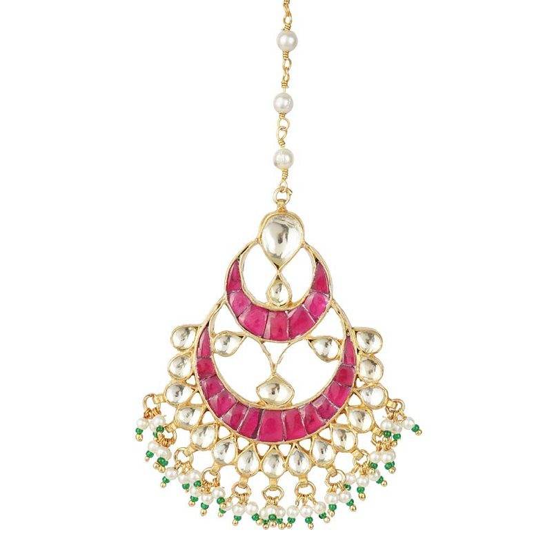 Moissanite Kundan Maangtikka - Auraa Trends