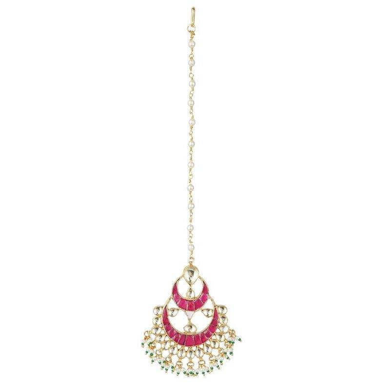 Moissanite Kundan Maangtikka - Auraa Trends