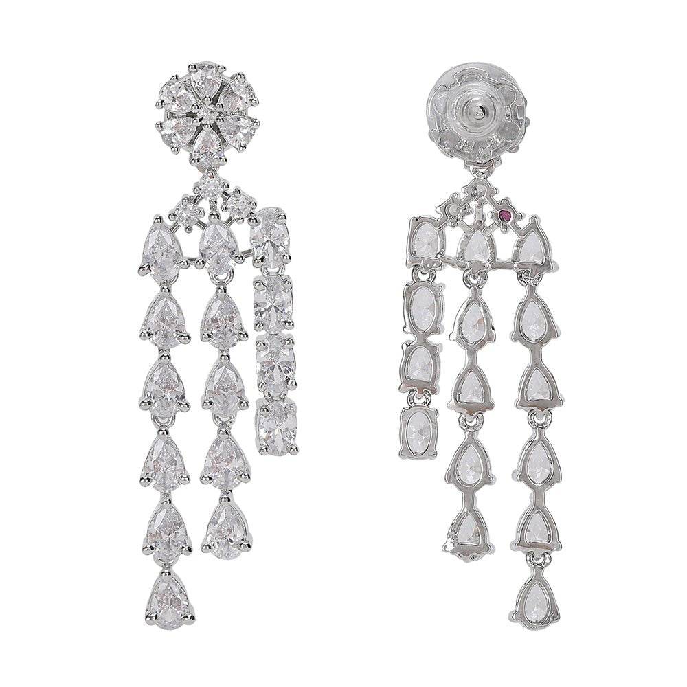 multi-layer diamond necklace set - Auraa Trends