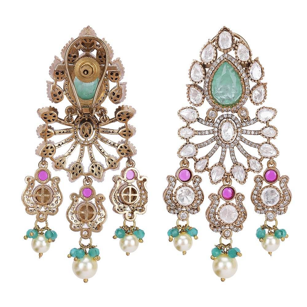 Necklace Earrings Maang Tikka Set For Woman And Girl - Auraa Trends