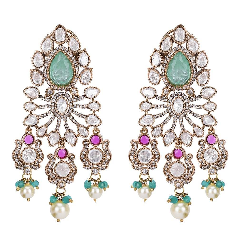 Necklace Earrings Maang Tikka Set For Woman And Girl - Auraa Trends