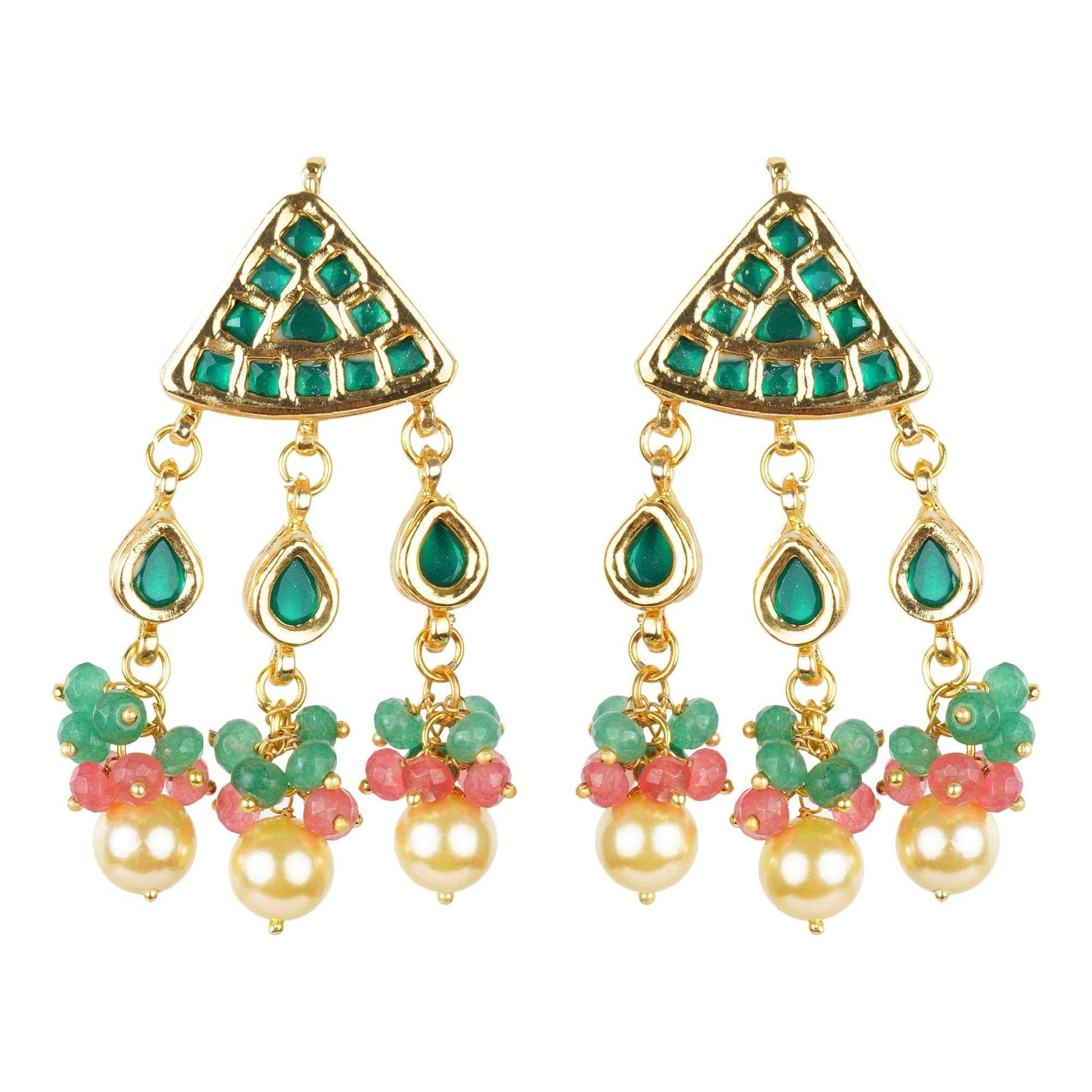 Necklace Set Crowned Kundan - Auraa Trends