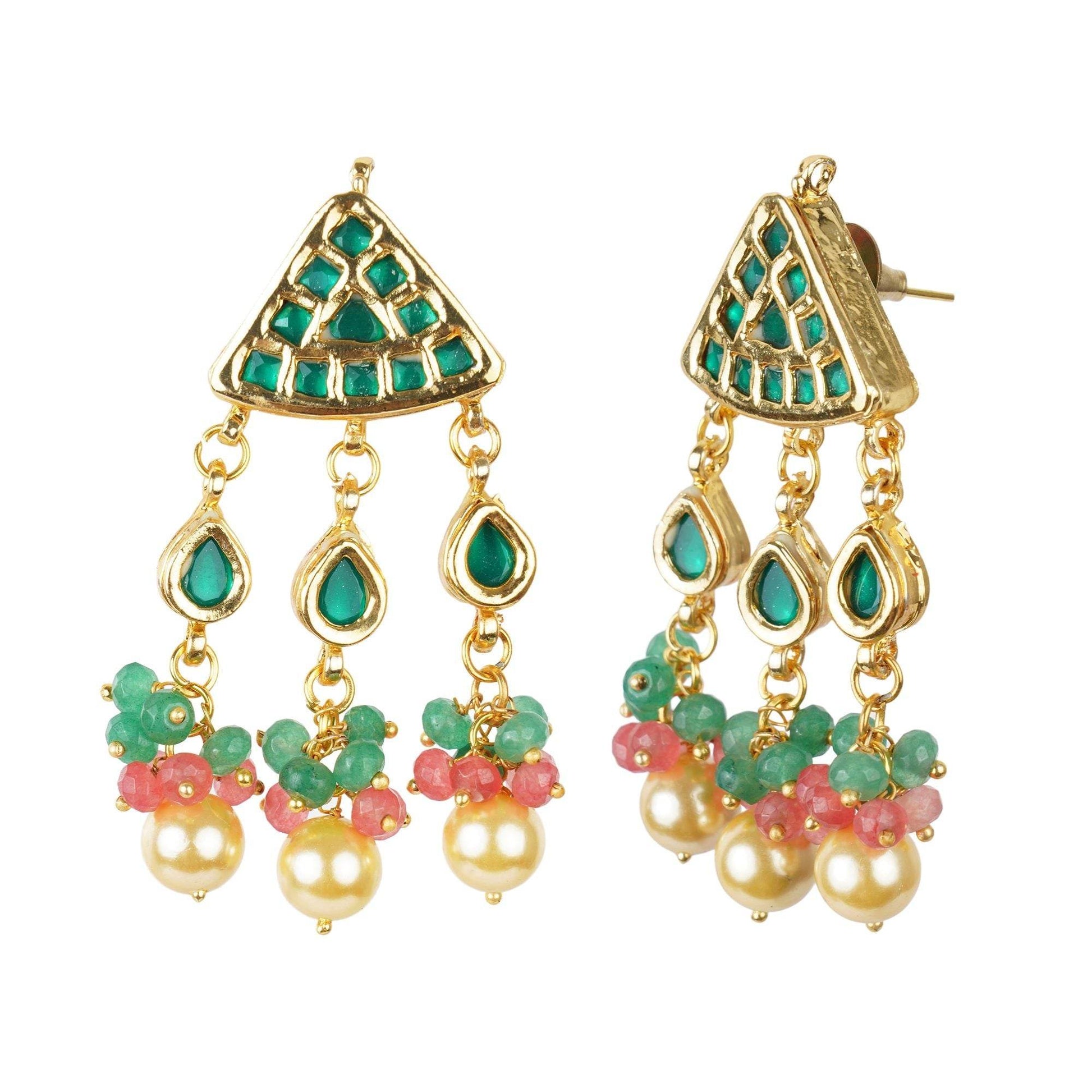 Necklace Set Crowned Kundan - Auraa Trends
