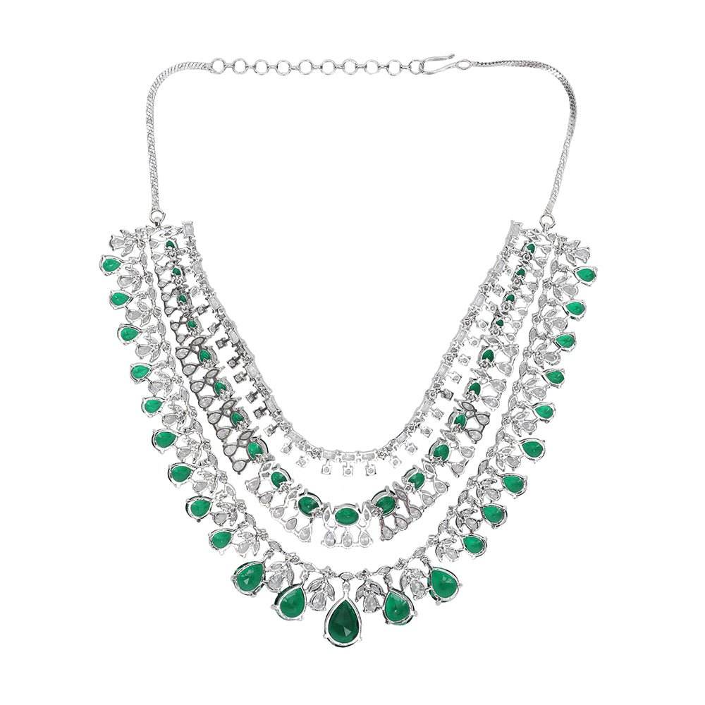 necklace set with earrings - Auraa Trends