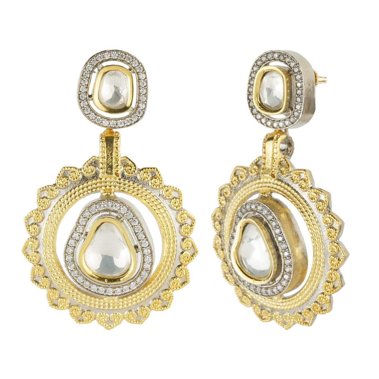 Ornamental moissanite Necklace Set - Auraa Trends