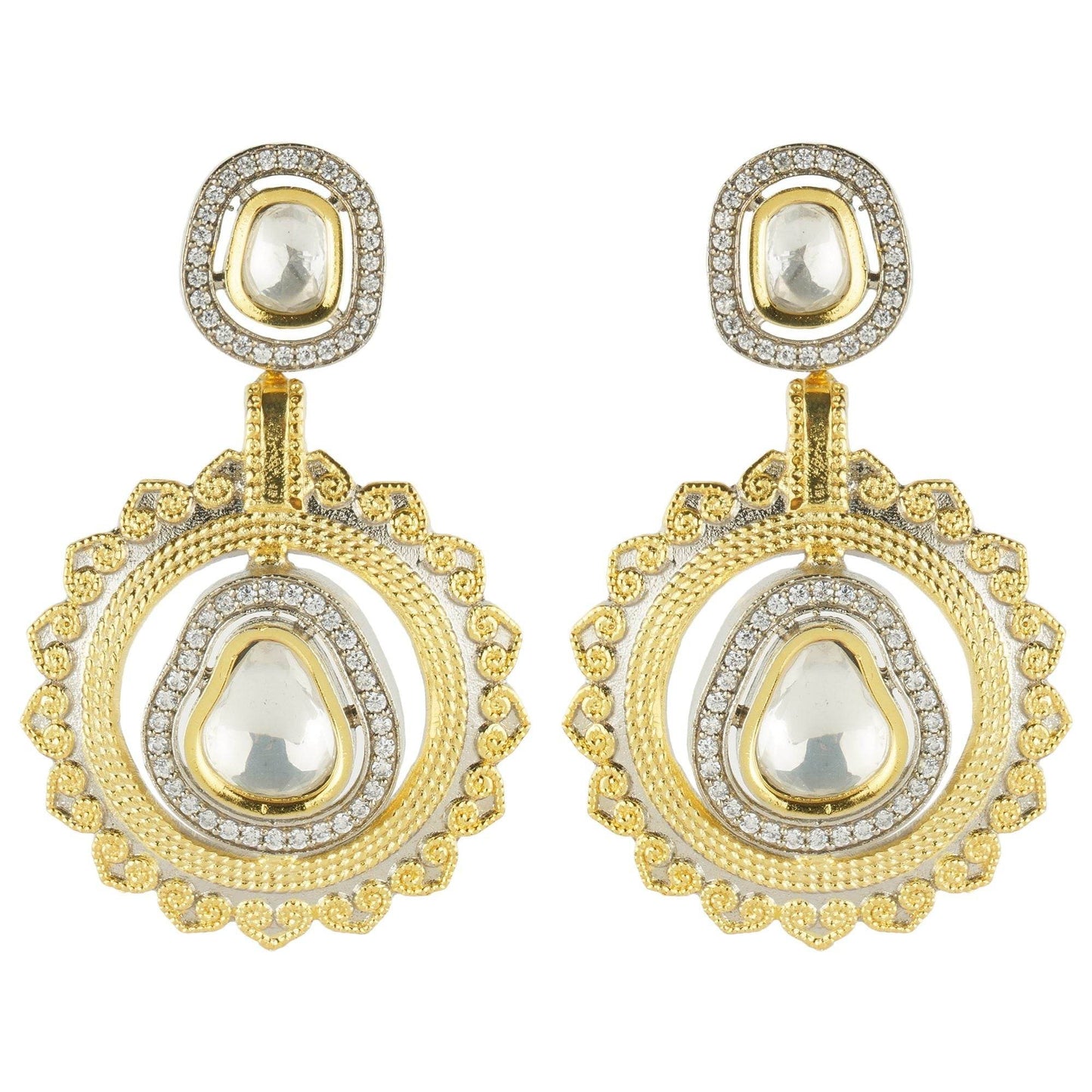 Ornamental moissanite Necklace Set - Auraa Trends