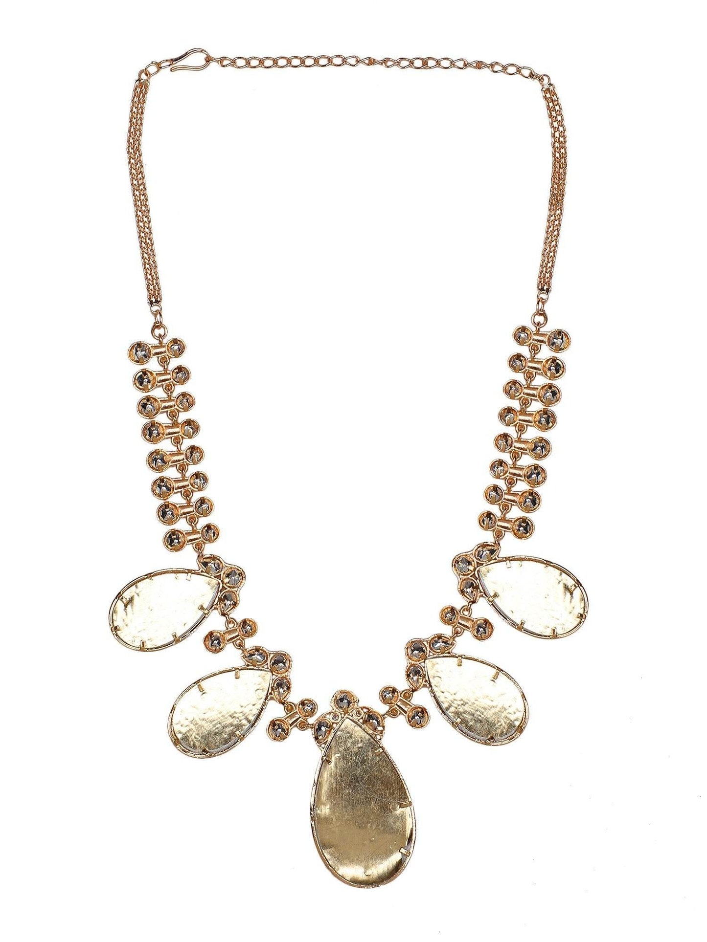 Pastel Meenakari Pendant Necklace Set with Crystal Accents - Auraa Trends