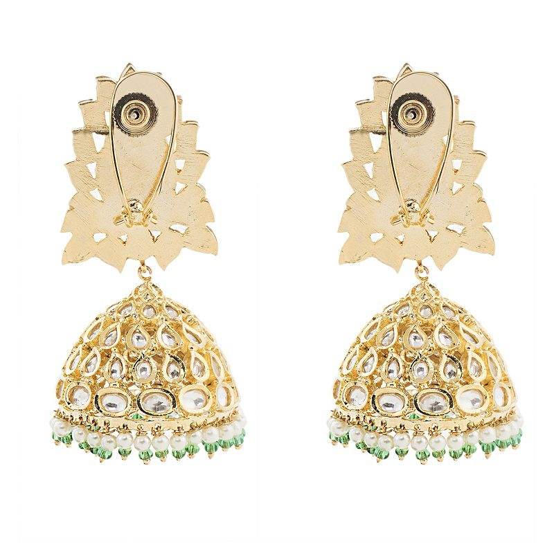 Pearl Drops Kundan Jhumka - Auraa Trends