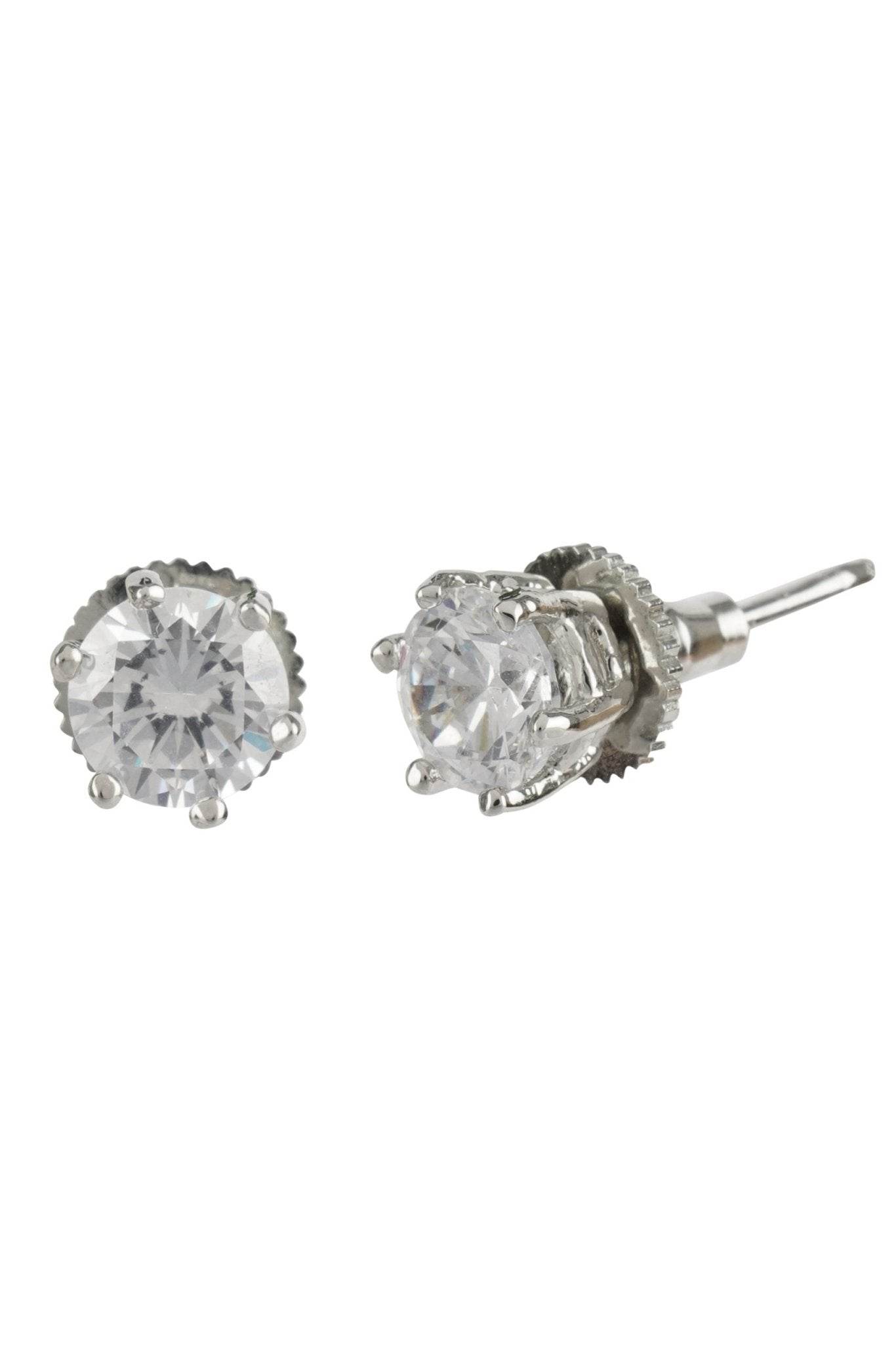 Pristine Rhodium Finish Diamond Necklace set - Auraa Trends