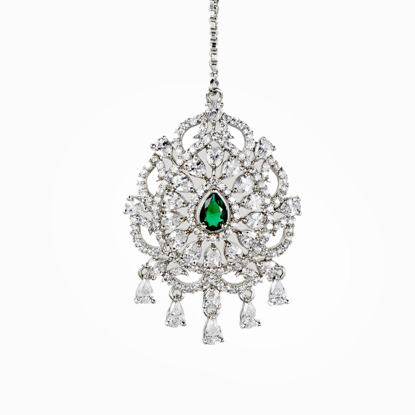 Radiant Diamonte Maangtikka - Auraa Trends