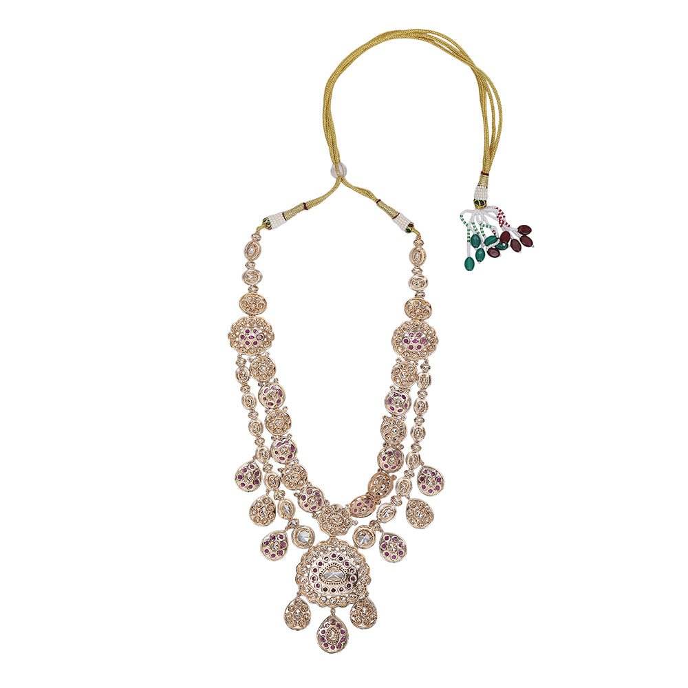 Regal Kundan & Meenakari Bridal Necklace Set - Auraa Trends
