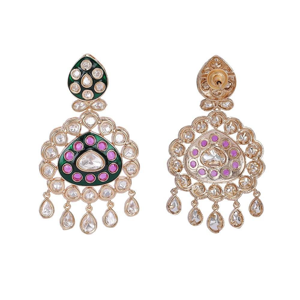 Regal Kundan & Meenakari Bridal Necklace Set - Auraa Trends