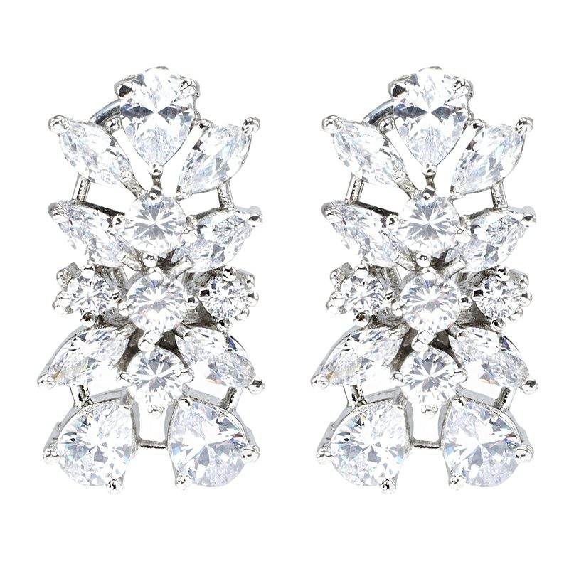 Rhodium-Plated American Diamond Choker Set - Auraa Trends