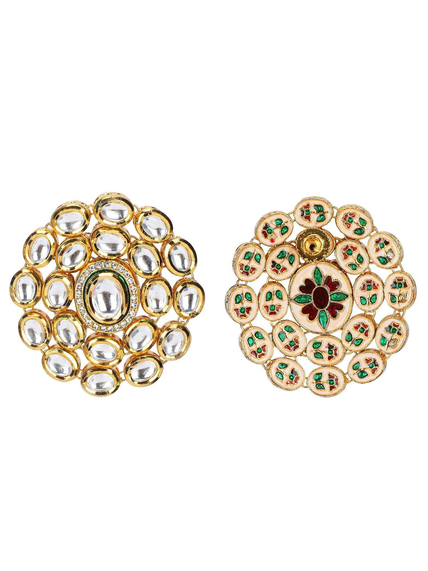 Royal Kundan Gold-Plated Bridal Choker Necklace Set - Auraa Trends