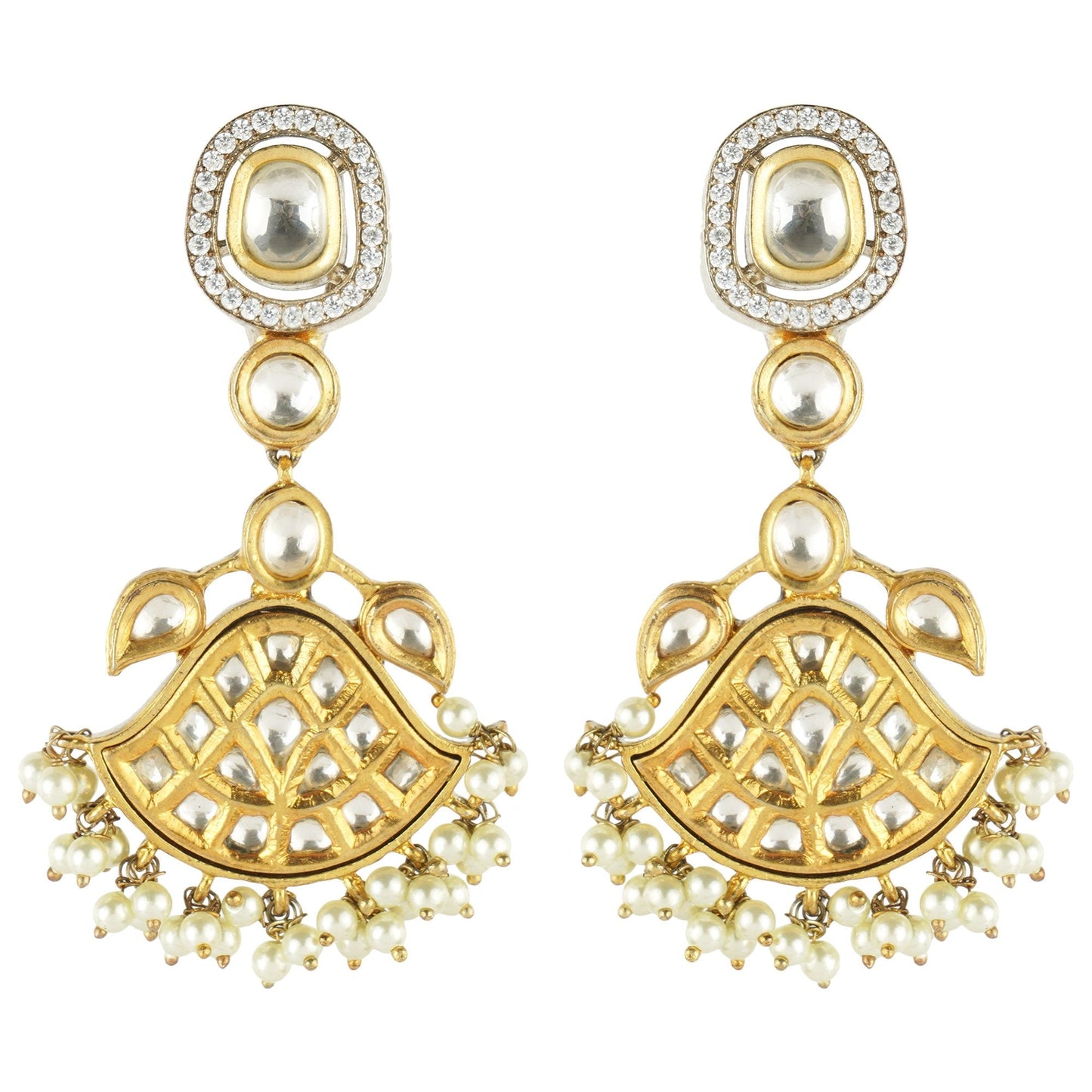 Royal Kundan Hasli Necklace Set - Auraa Trends - Necklaces - # - Auraa Trends - Royal Kundan Hasli Necklace Set