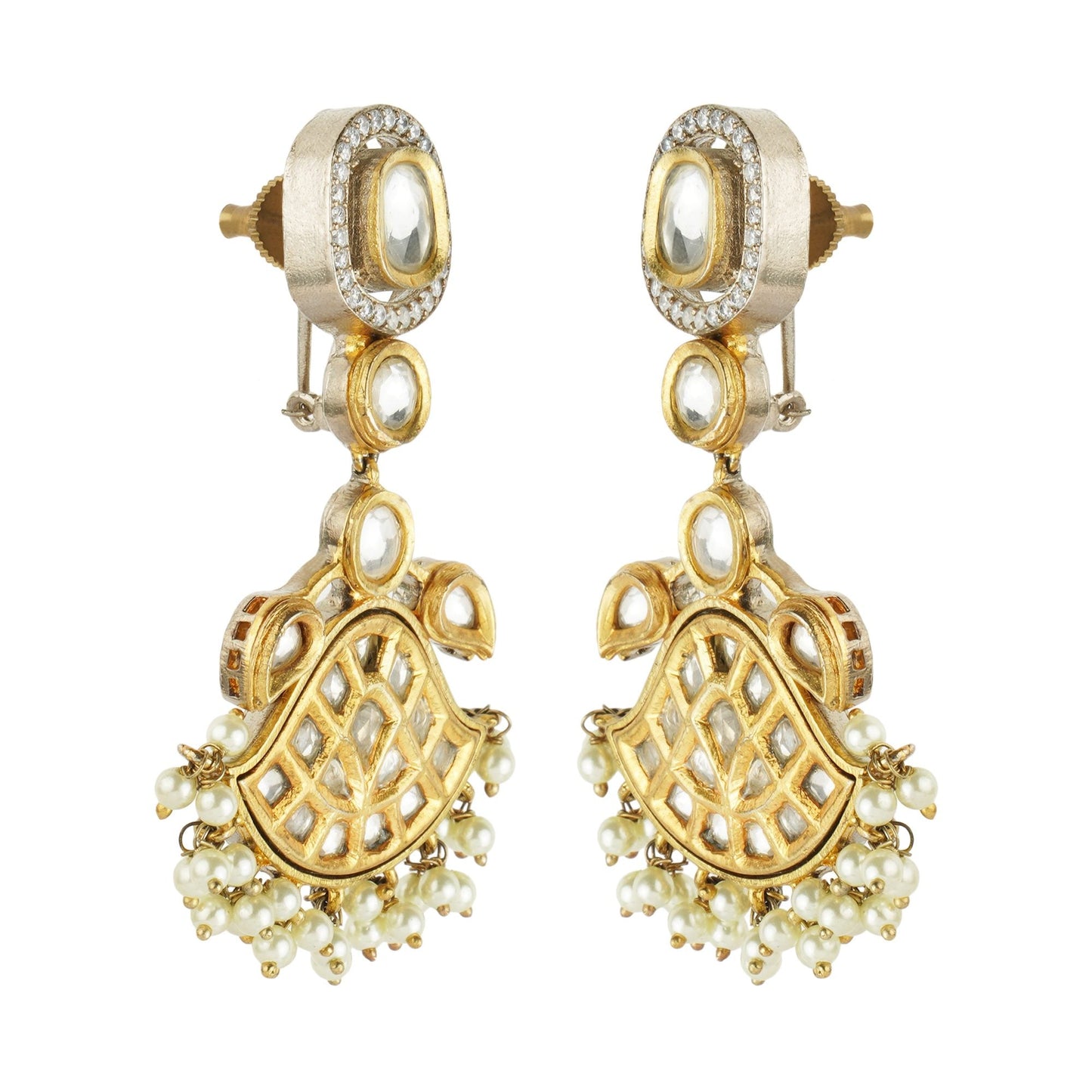 Royal Kundan Hasli Necklace Set - Auraa Trends - Necklaces - # - Auraa Trends - Royal Kundan Hasli Necklace Set