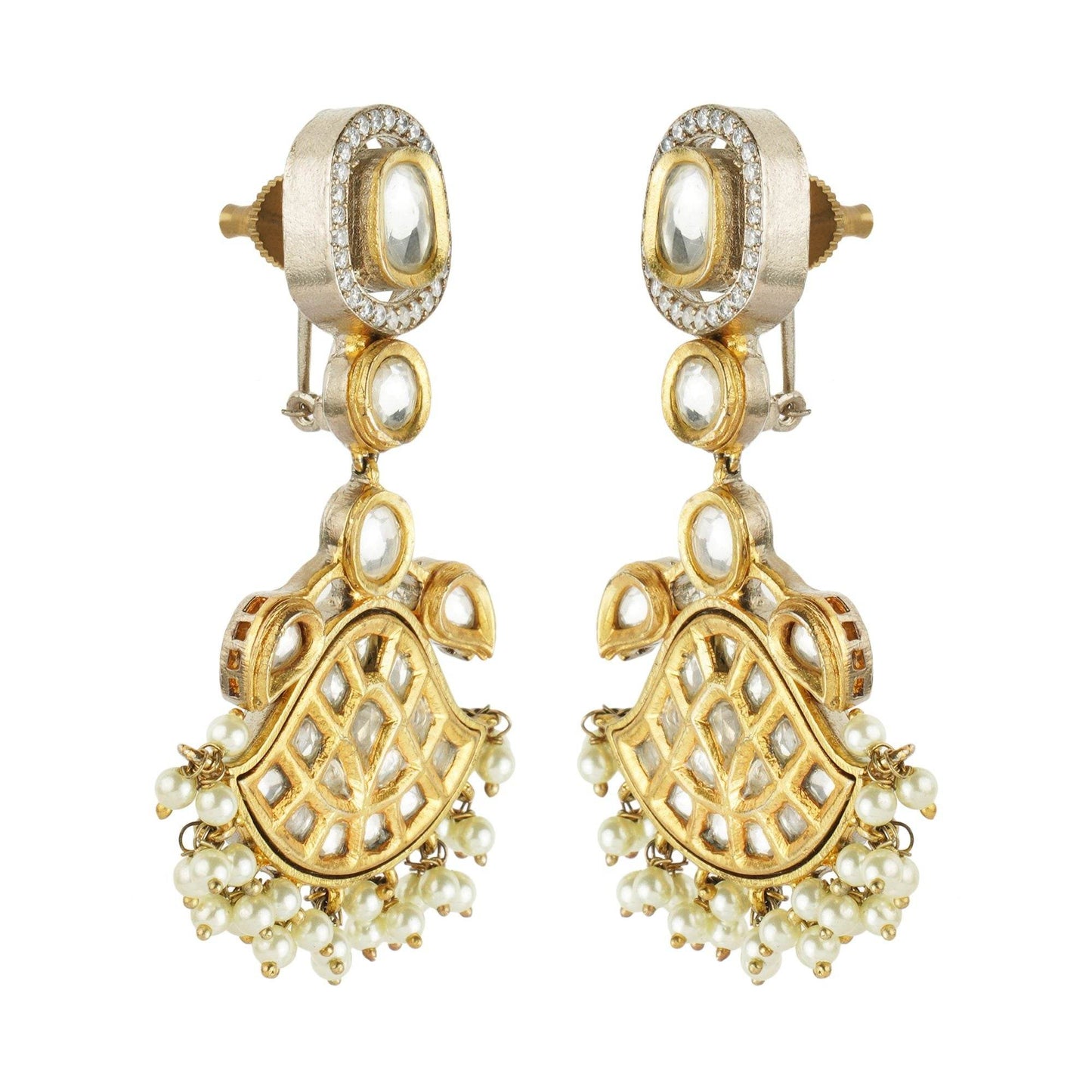 Royal Kundan Hasli Necklace Set - Auraa Trends