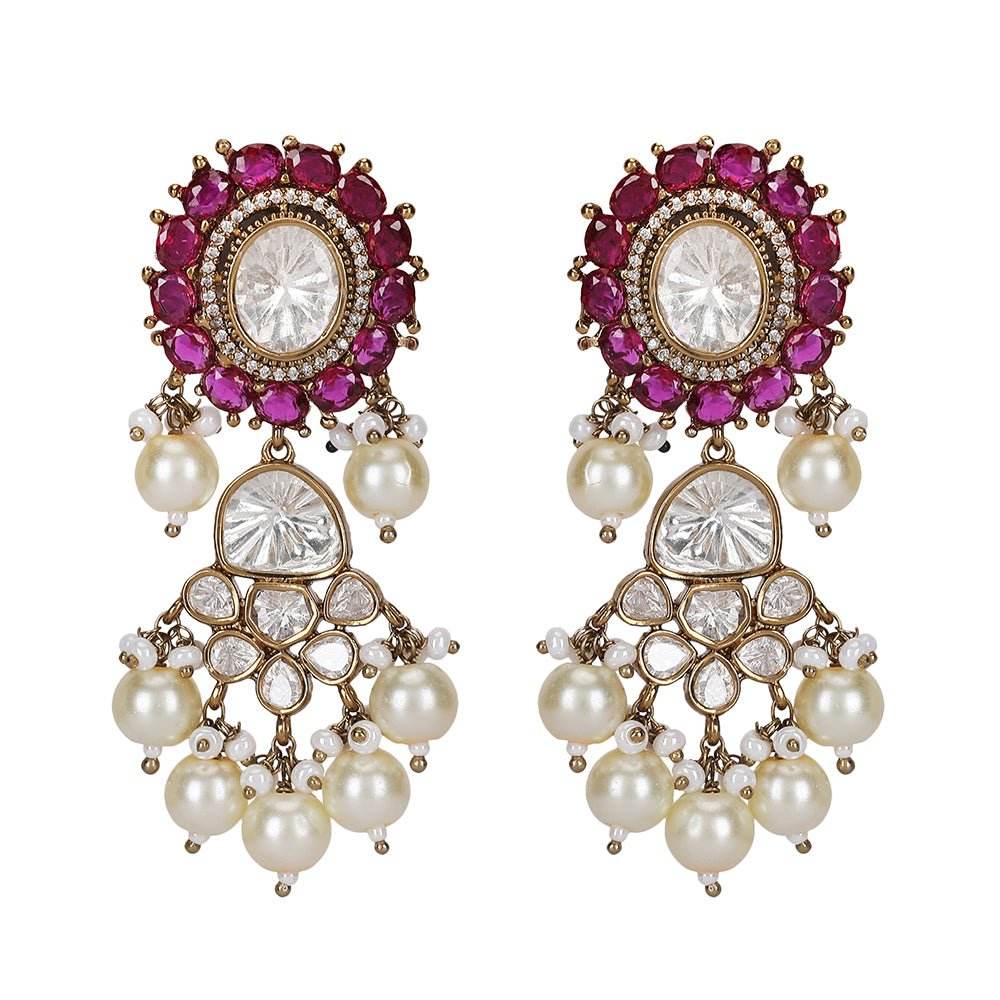 Royal Kundan & Pearl Bridal Jewelry Set - Auraa Trends