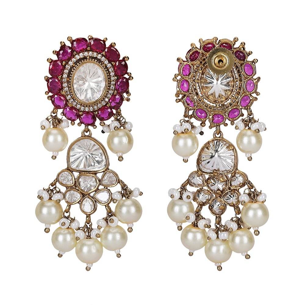 Royal Kundan & Pearl Bridal Jewelry Set - Auraa Trends