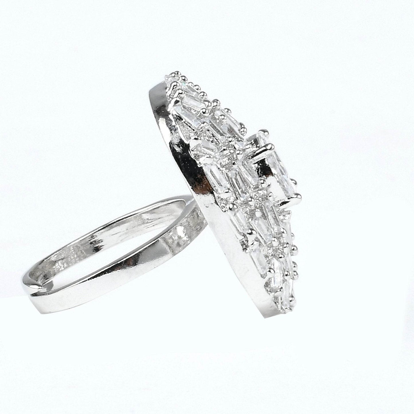 Shimmering Diamonte Ring - Auraa Trends