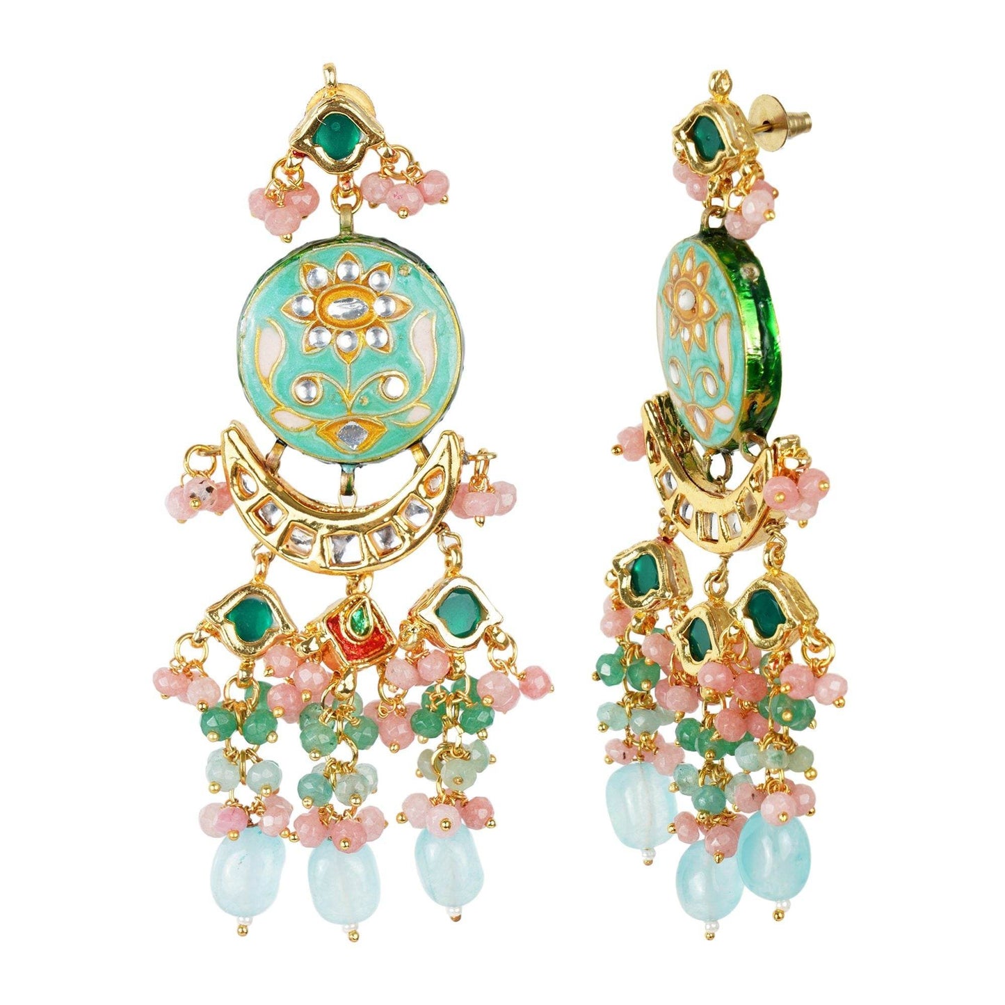 Shimmering Kundan Necklace Set - Auraa Trends