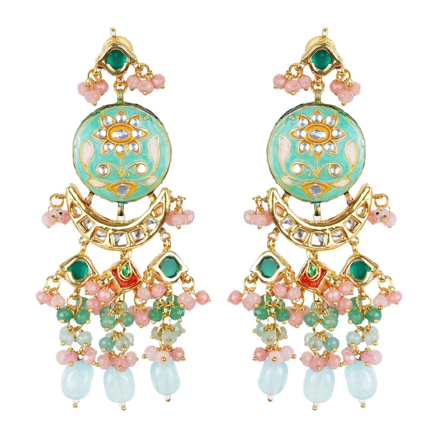 Shimmering Kundan Necklace Set - Auraa Trends