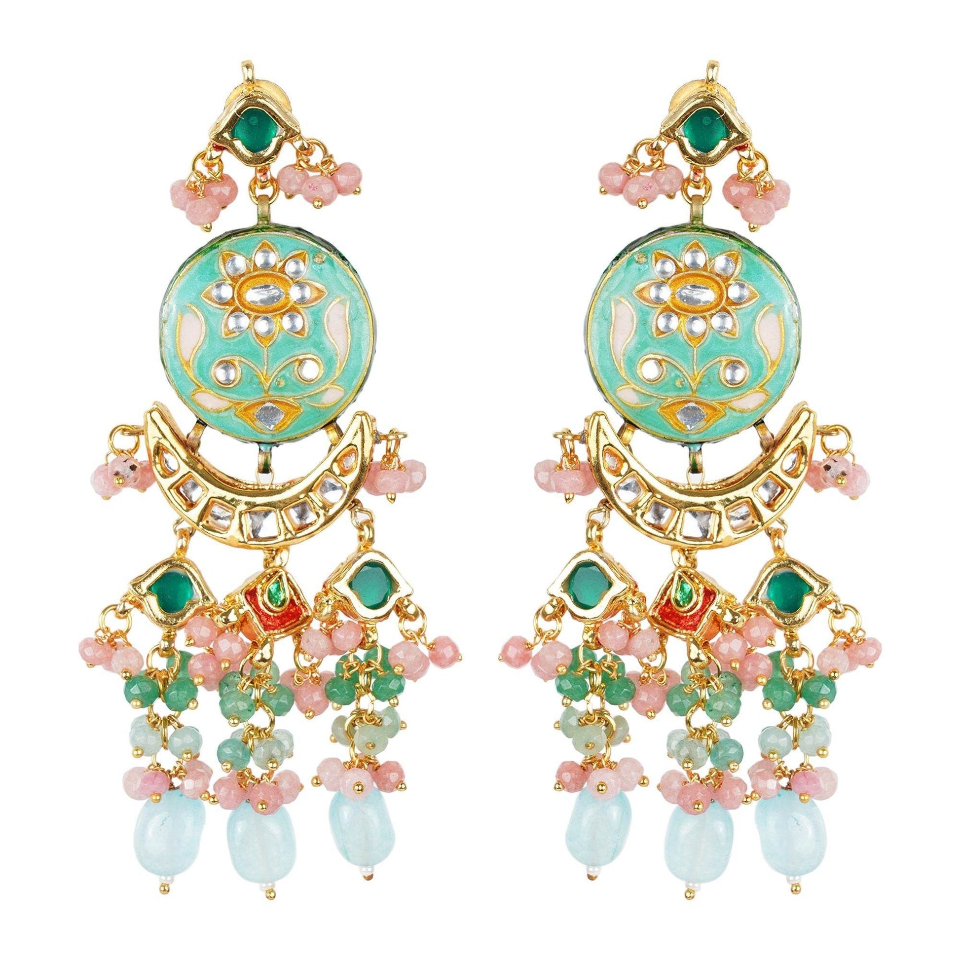 Shimmering Kundan Necklace Set - Auraa Trends