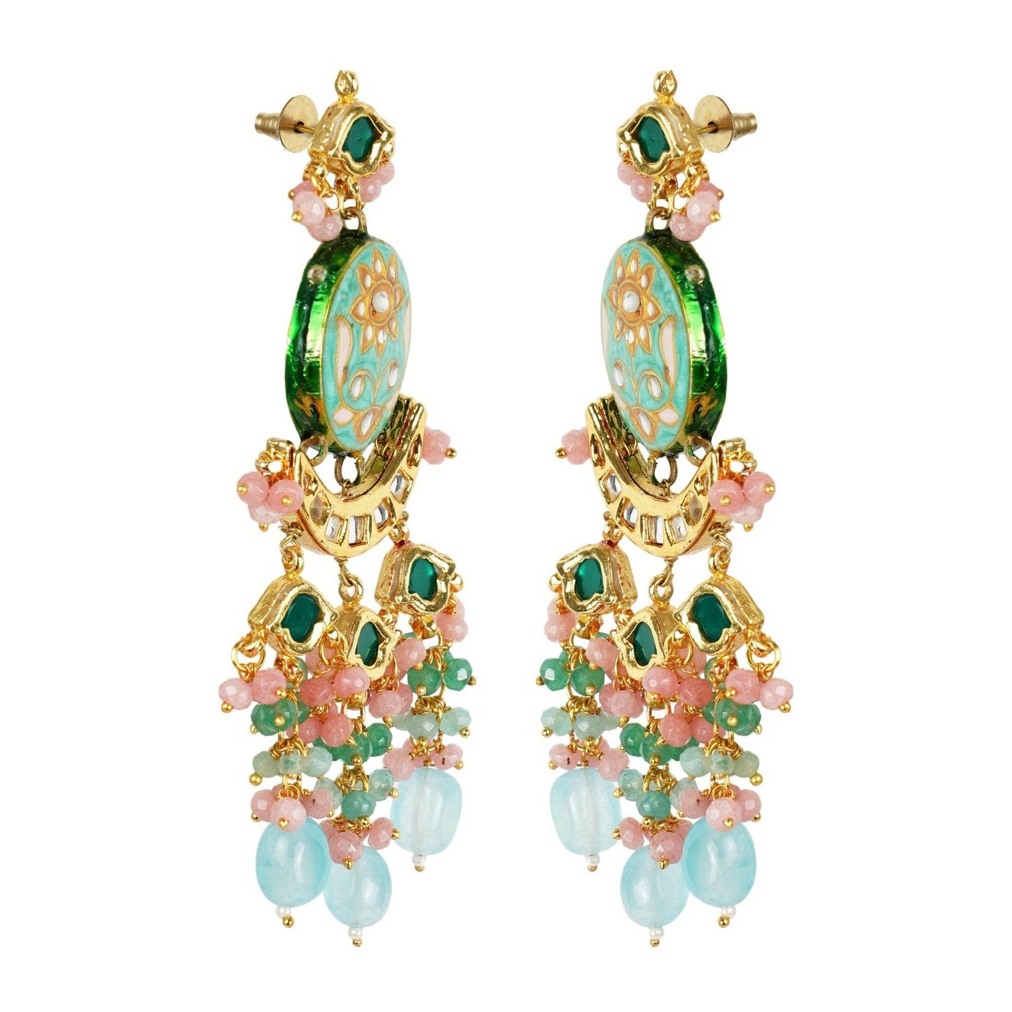 Shimmering Kundan Necklace Set - Auraa Trends