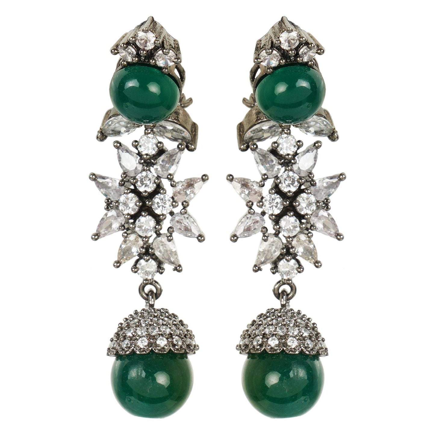 Sumptuous Diamonte Necklace Set - Auraa Trends