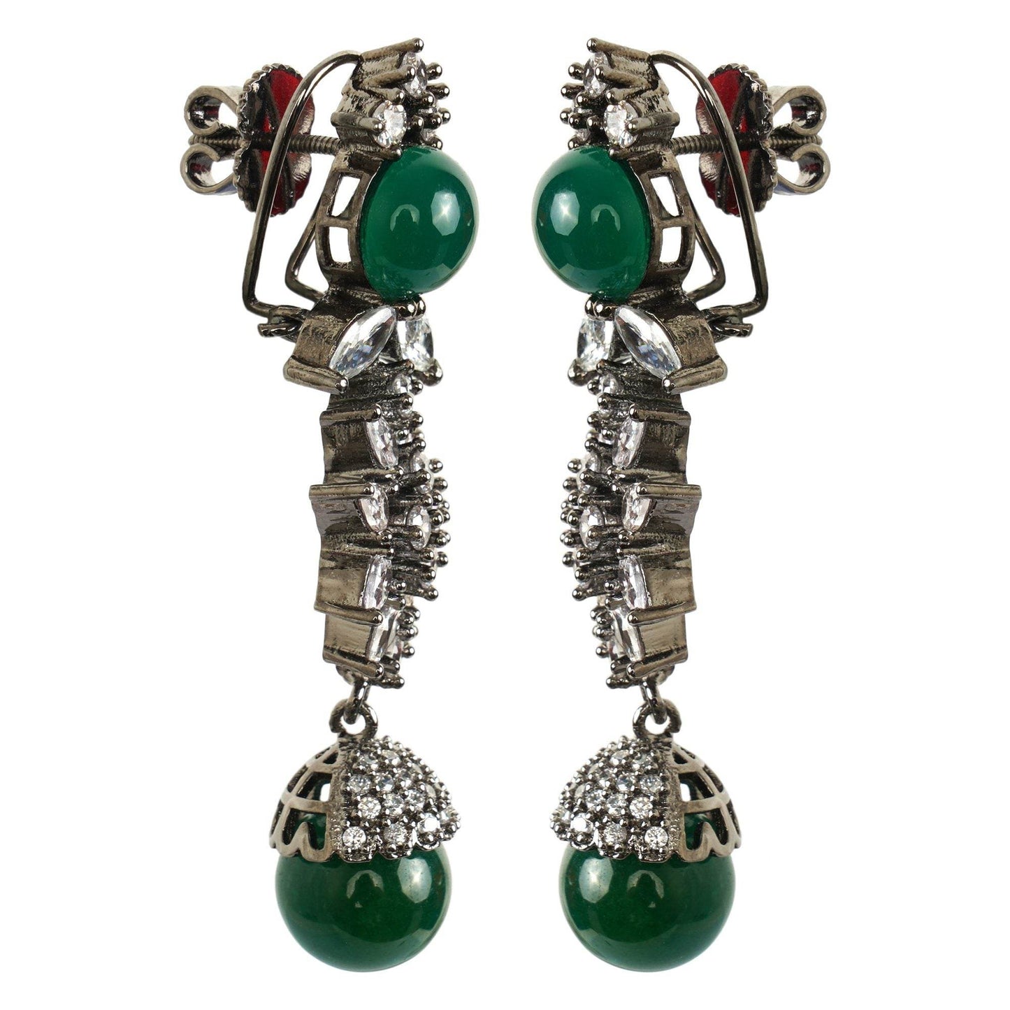 Sumptuous Diamonte Necklace Set - Auraa Trends