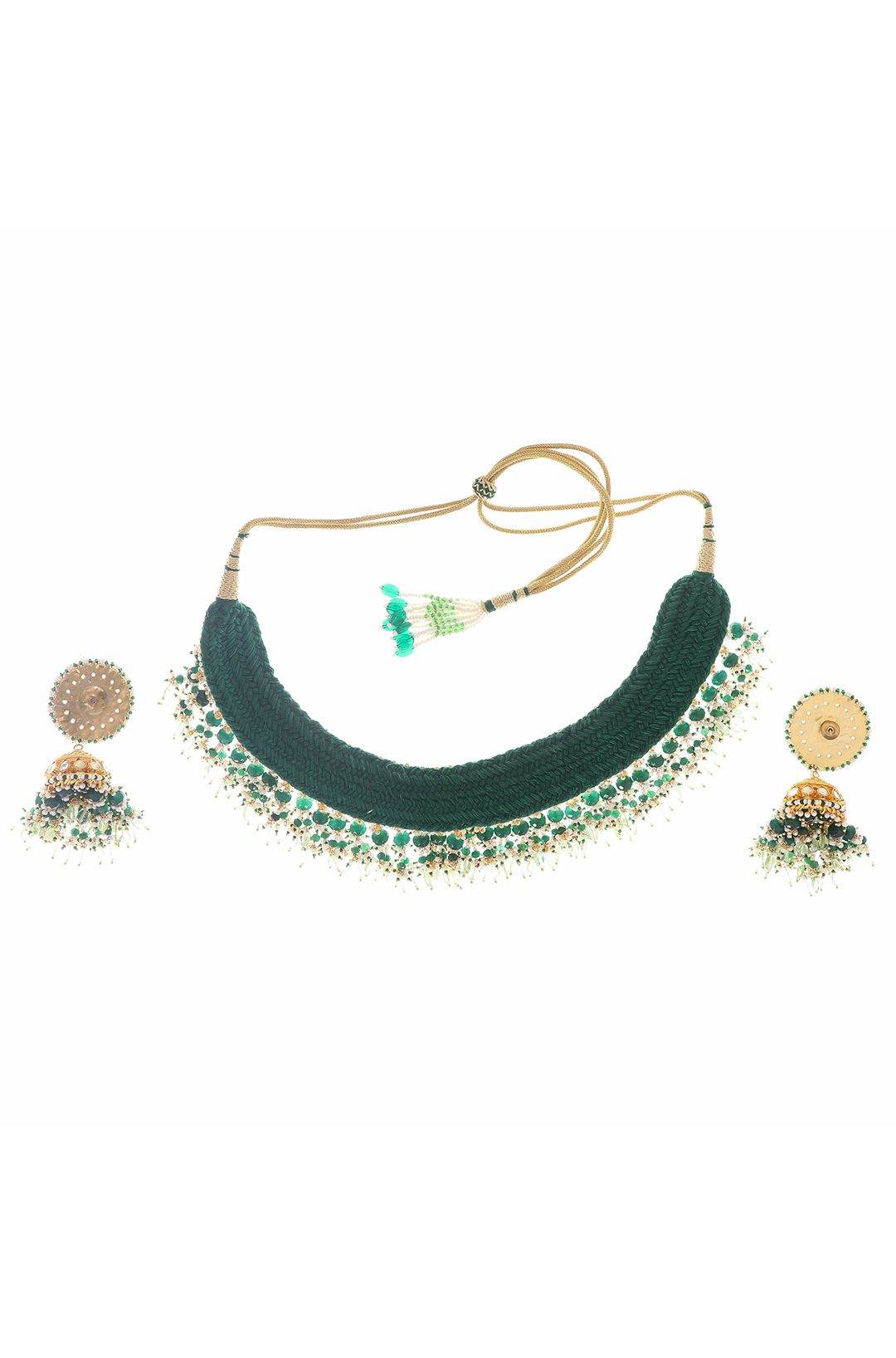 Sumptuous Gold Plated Kundan Necklace Set - Auraa Trends
