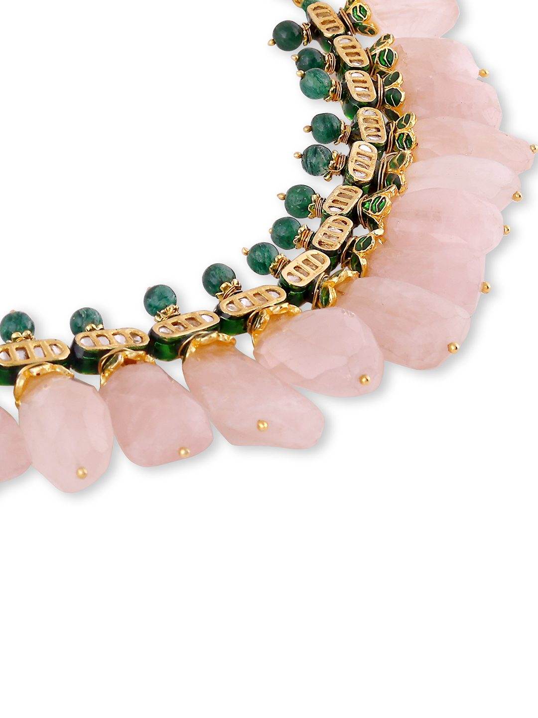 Tantalizing Gold Plated Kundan Necklace Set - Auraa Trends