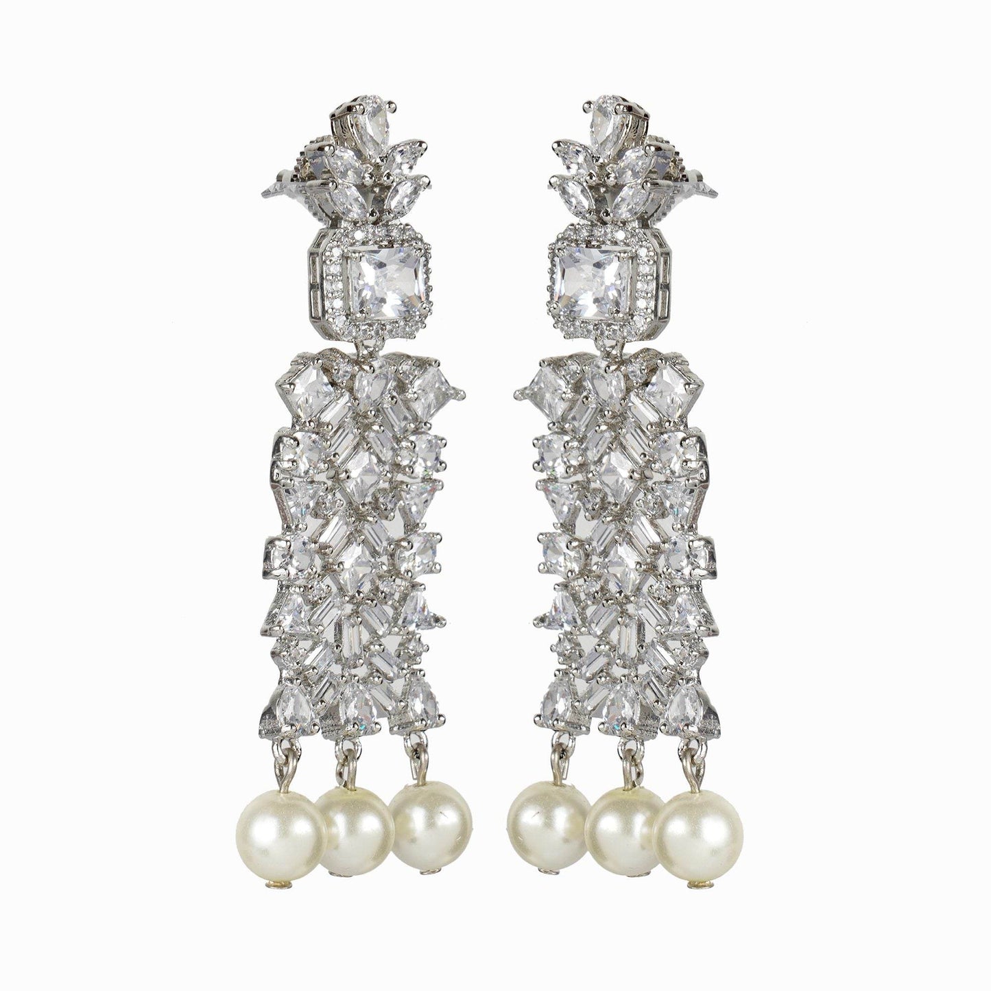 Timeless Diamonte Necklace Set - Auraa Trends