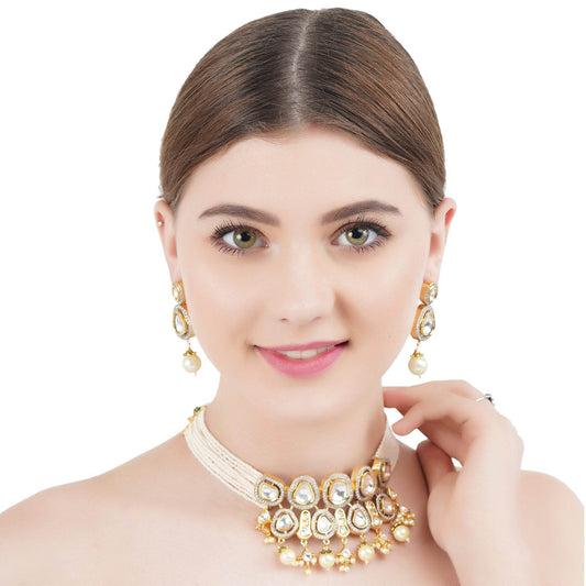Timeless Kundan Necklace Set - Auraa Trends