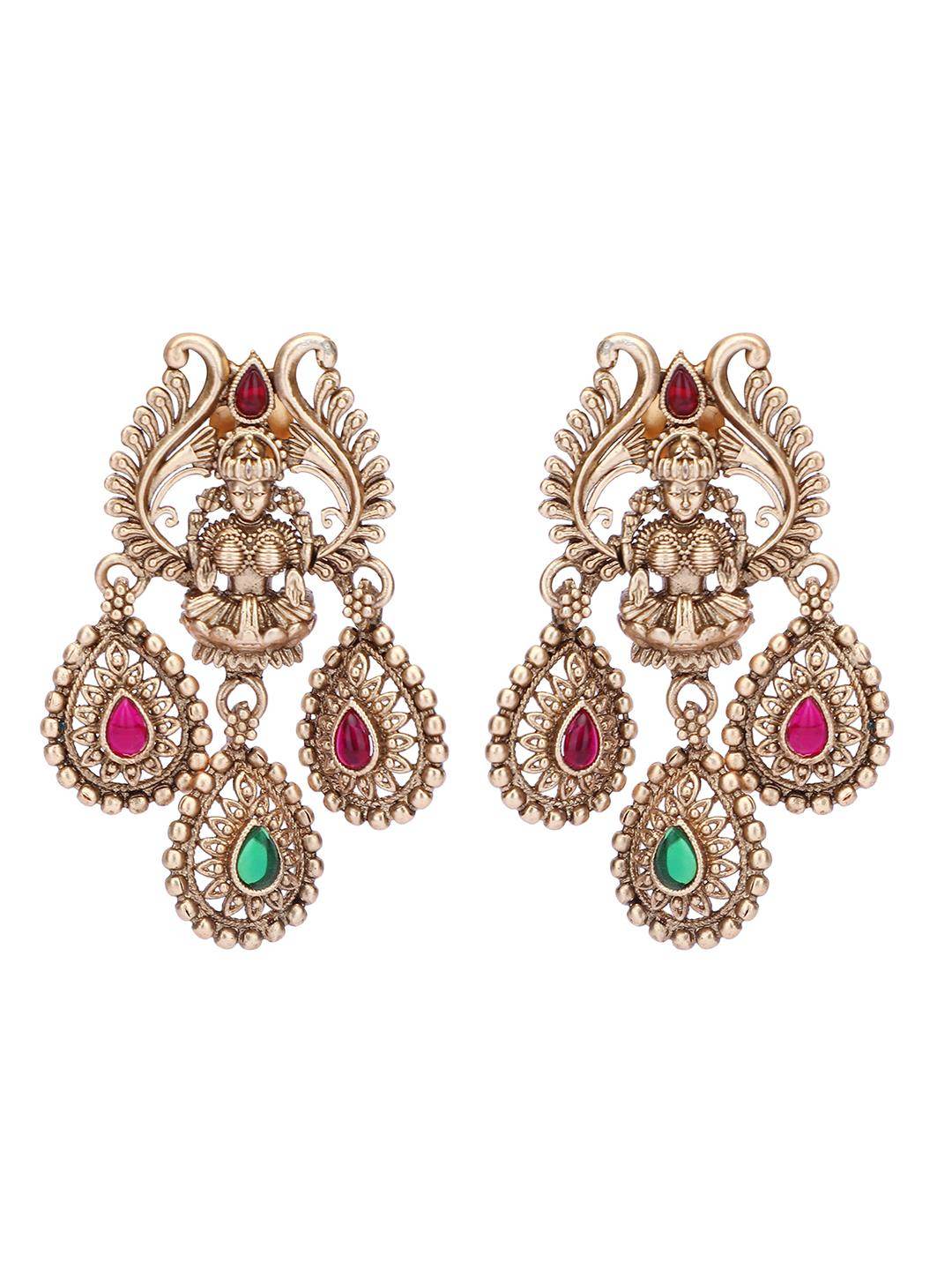 Traditional Brown Kundan Necklace Set - Auraa Trends
