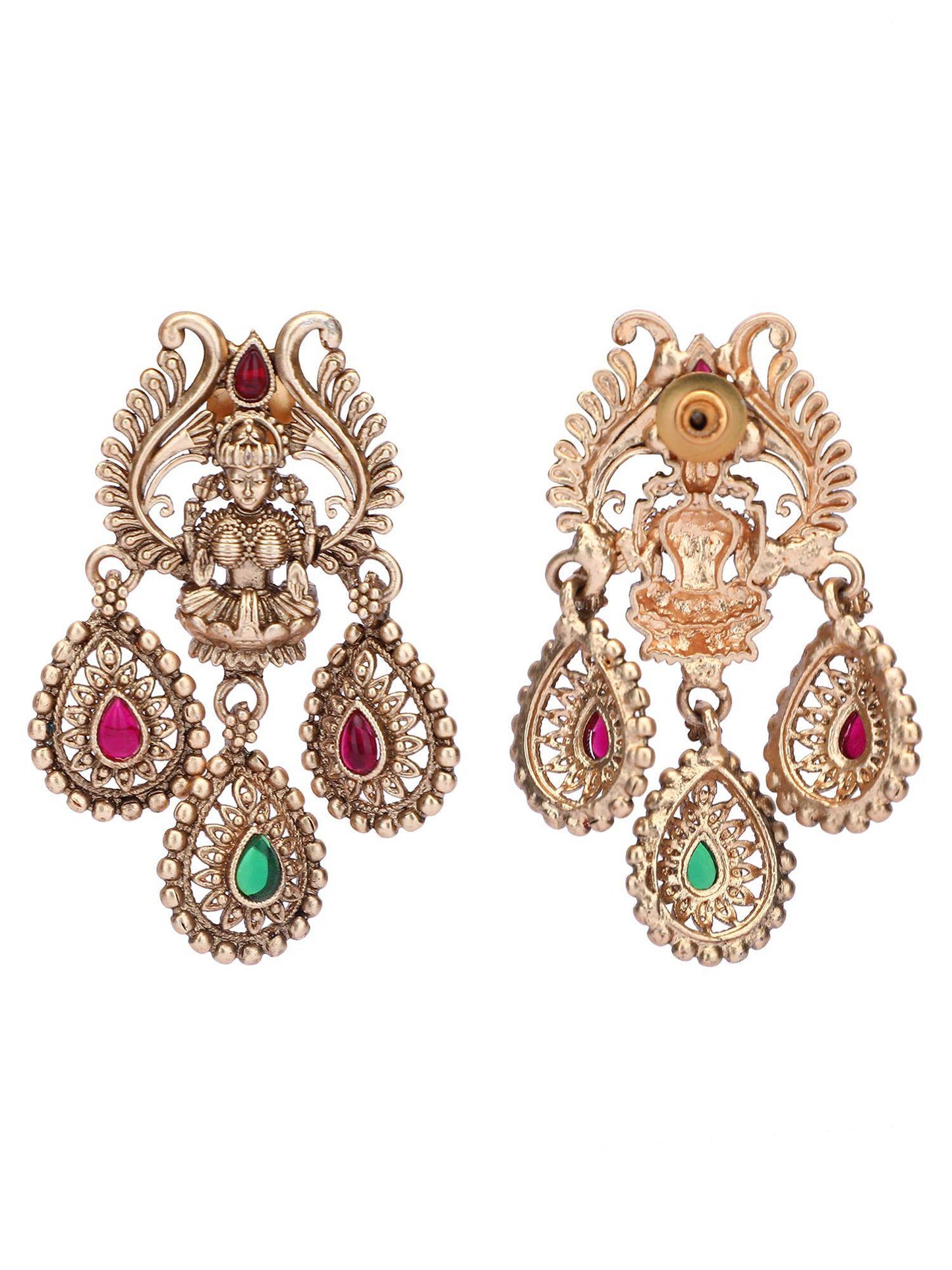 Traditional Brown Kundan Necklace Set - Auraa Trends