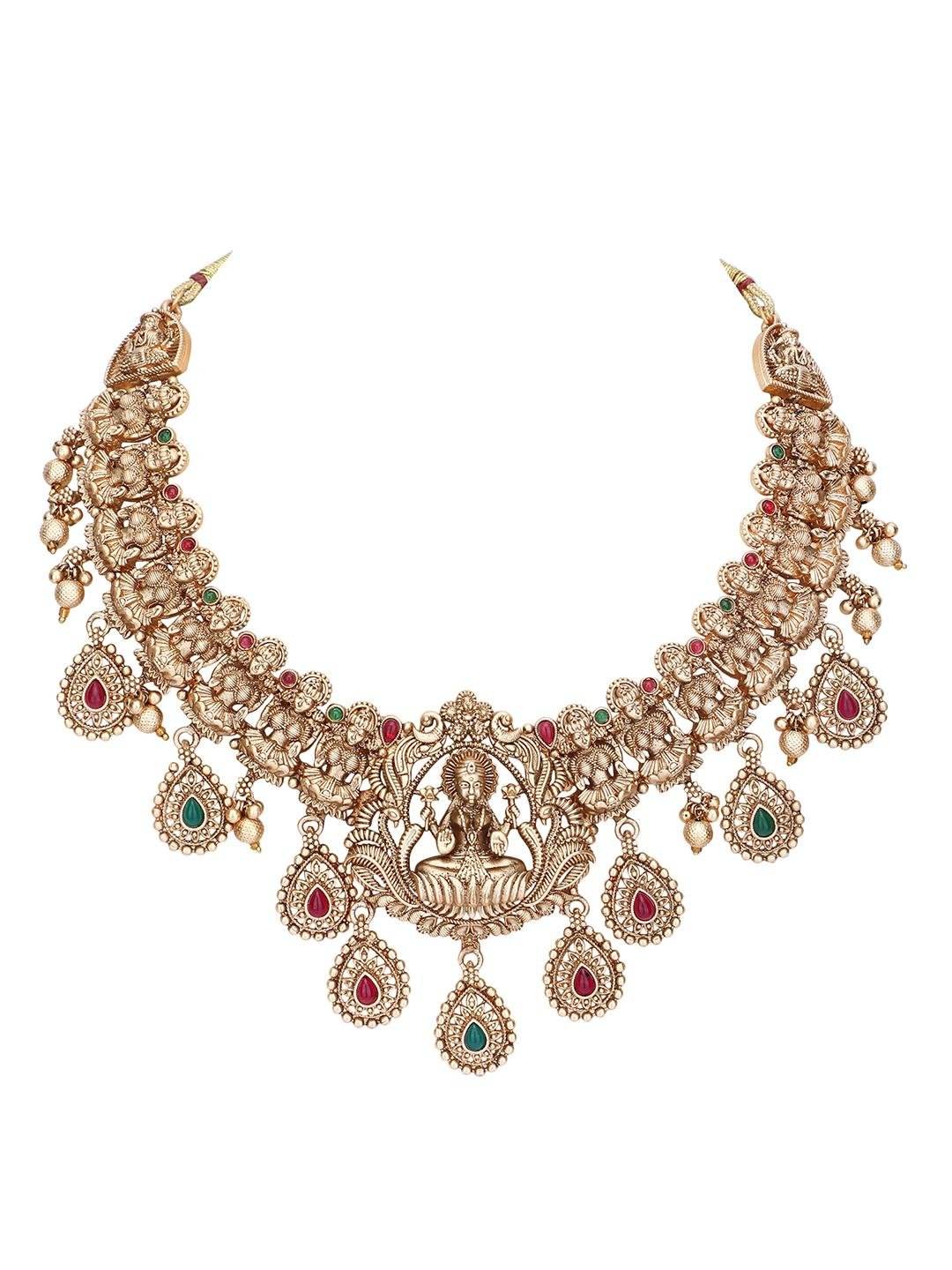 Traditional Brown Kundan Necklace Set - Auraa Trends