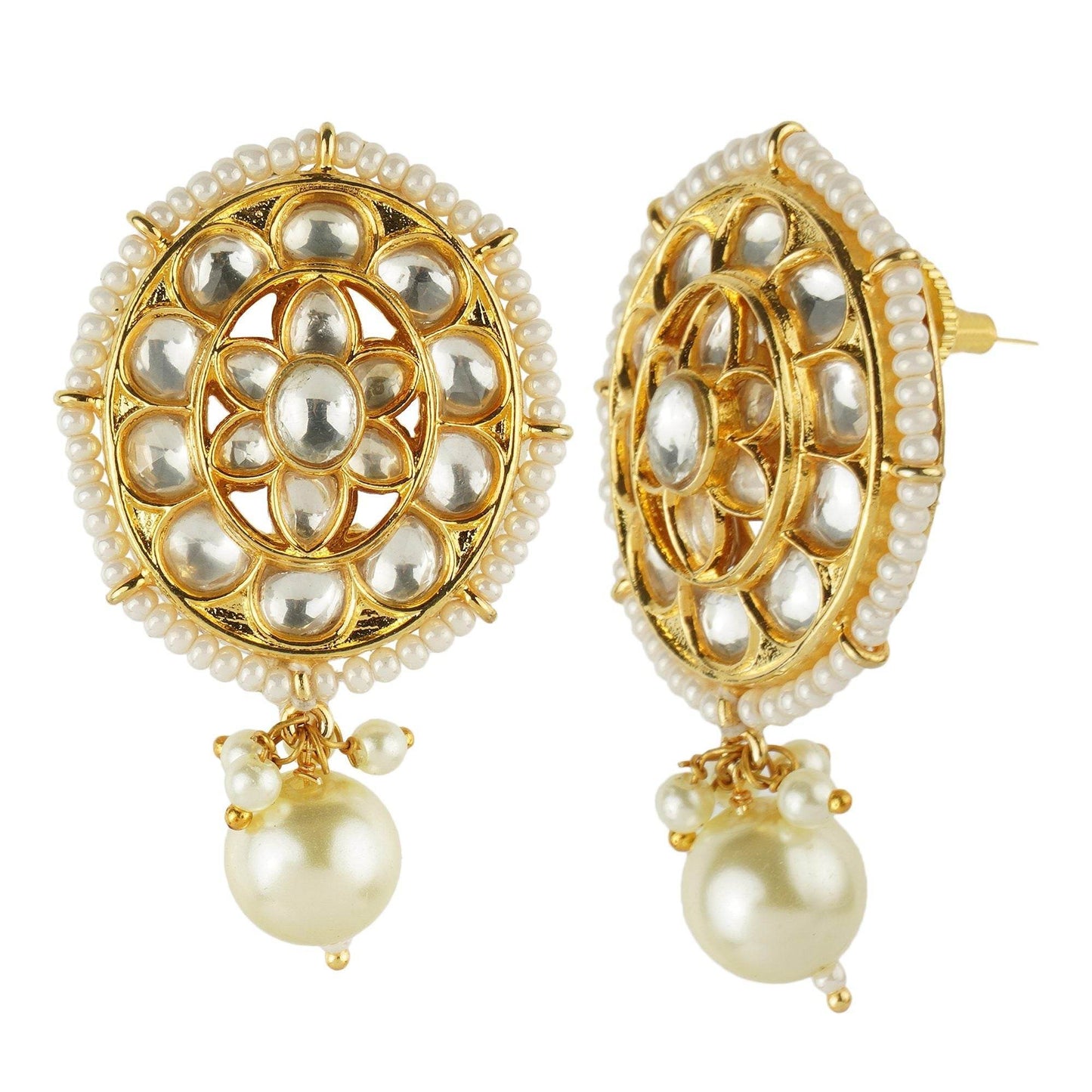 Traditional Gold Plated Kundan Choker Necklace Set - Auraa Trends