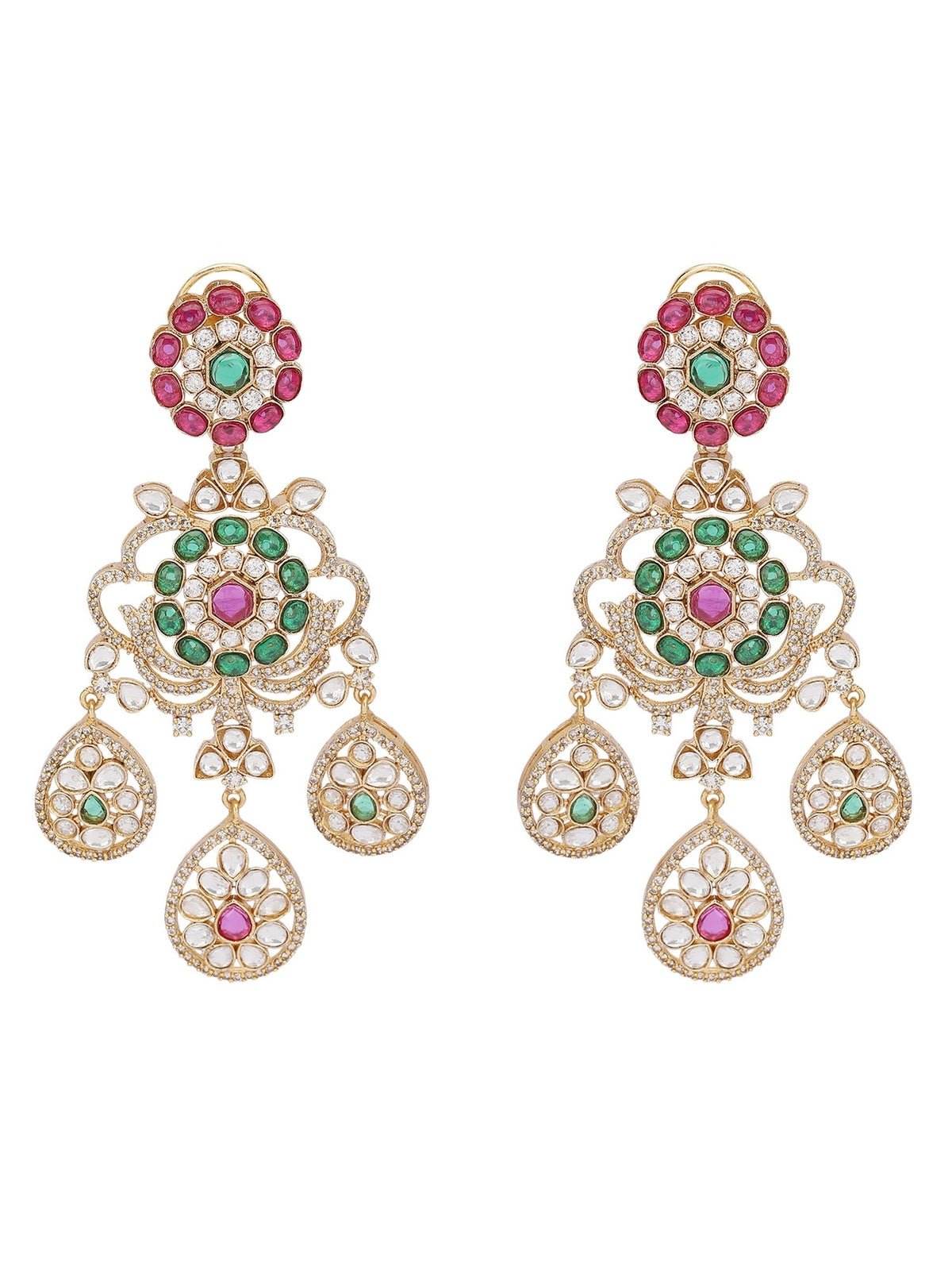 Traditional Indian Bridal Necklace Set with Earrings - Auraa Trends