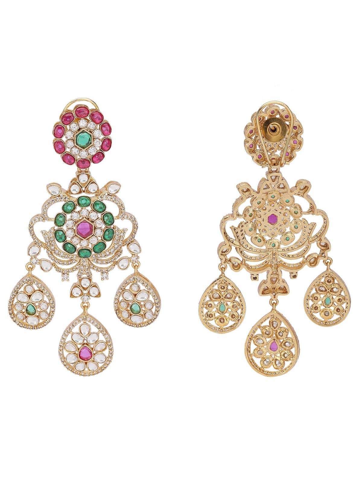 Traditional Indian Bridal Necklace Set with Earrings - Auraa Trends