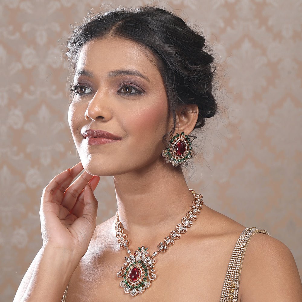 Vintage Necklace Earring Set - Auraa Trends - Necklace Set - # - Auraa Trends - Order Vintage Necklace Earring Set