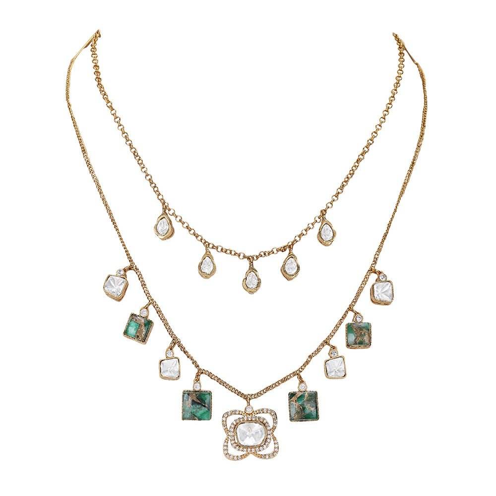 Wedding Jewelry Necklace And Earring Set - Auraa Trends