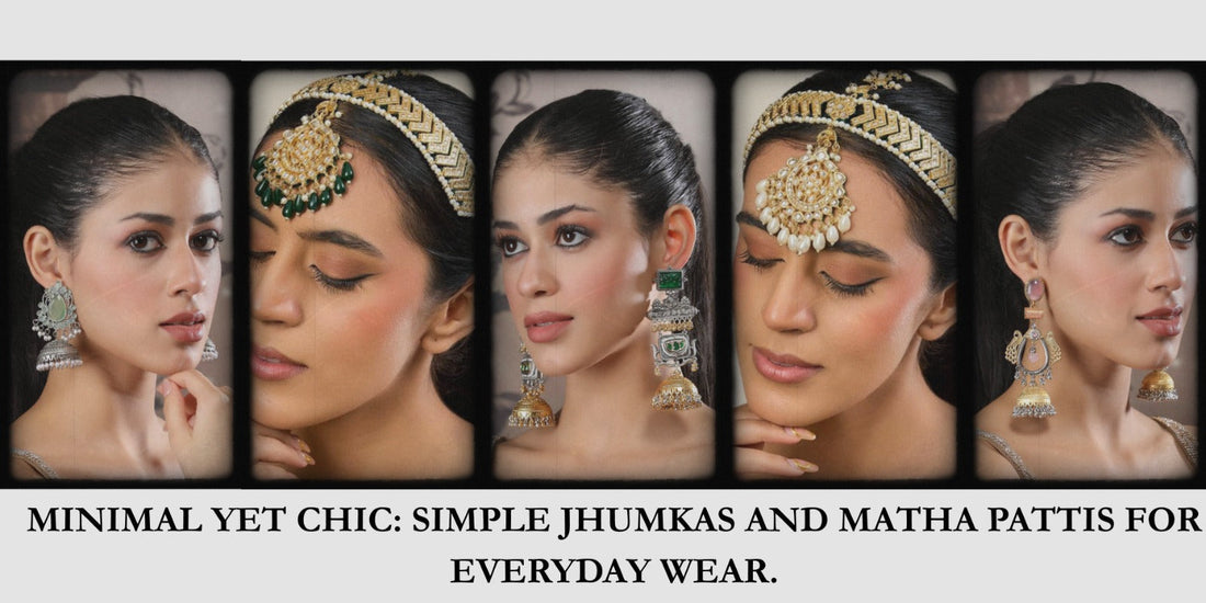 Minimal Yet Chic: Simple Jhumkas and Matha Pattis for Everyday Wear