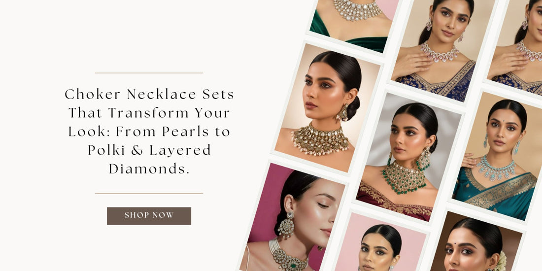 Choker Necklace Sets That Transform Your Look: From Pearls to Polki & Layered Diamonds - Auraa Trends