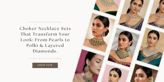Choker Necklace Sets That Transform Your Look: From Pearls to Polki & Layered Diamonds - Auraa Trends